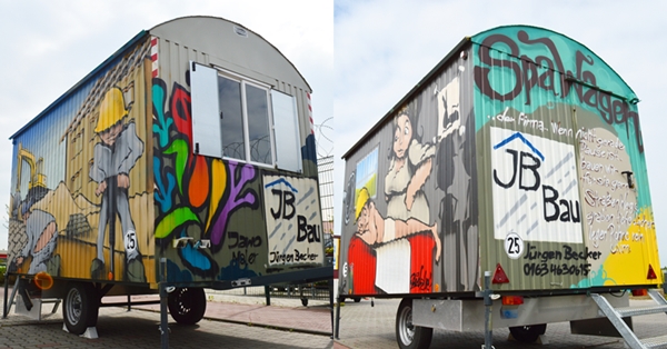 Spa-Wagen der Firma Jürgen Becker Bau